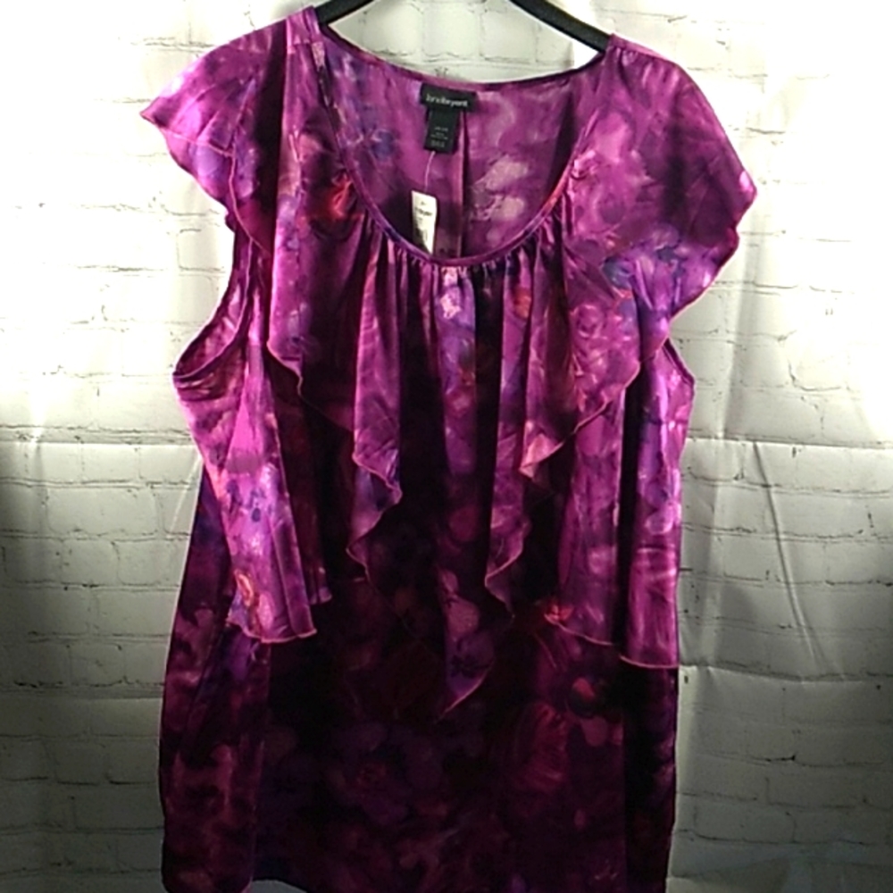 Purple Sleeveless Blouse